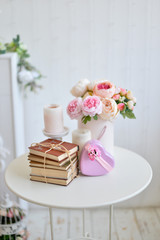 wedding cake with flowers