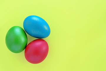 Painted in colorful paint Easter eggs