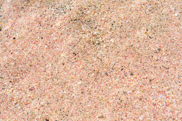 Texture of pink sand of Elafonisi beach. Crete Island, Greece