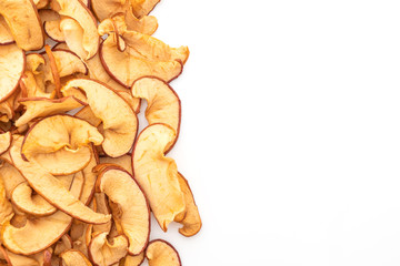 Homemade dried organic apple sliced