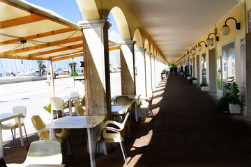 lights and shadows in a portico