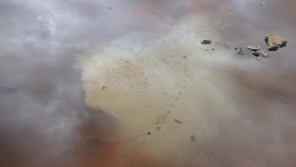 environmental pollution. water with metal oxide