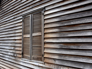 Wooden window of an old house