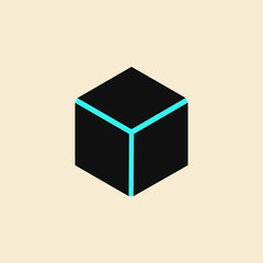 Cube icon, flat design cube, cube icons graphic design vector symbol