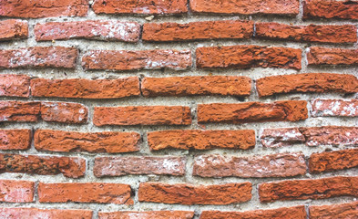 Background red brick wall texture pattern 