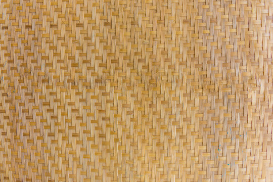 The pattern of bamboo basketry.