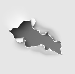 Hole torn in ripped paper on white