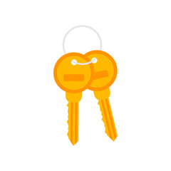 Bunch of Keys Icon on white background. Vector illustration.