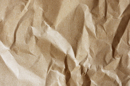 Crumpled brown paper background