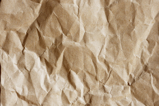 Crumpled brown paper background