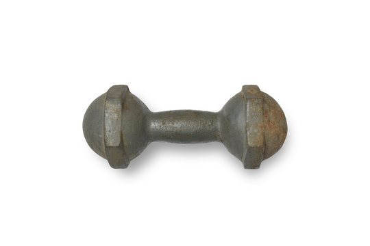 A dumbbell for simple exercise isolate on white background with clipping path