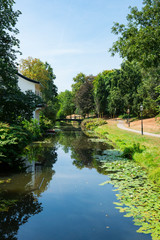 Fototapeta premium canal Weverssingel and park in Amersfoort, The Netherlands