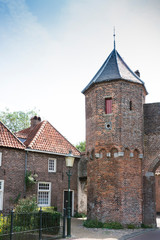Fototapeta na wymiar detail of gate Koppelpoort in Amersfoort, The Netherlands