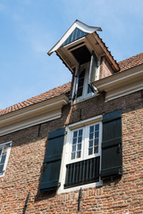 Fototapeta premium detail of house in street Muurhuizen, Amersfoort, The Netherlands