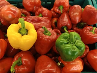 Colorful peppers On the plate to make Thai food45