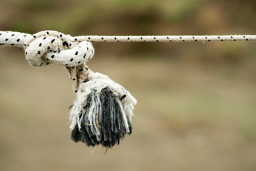 Thin and thick rope knot.