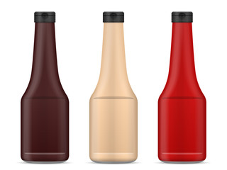 Bottle with sauce