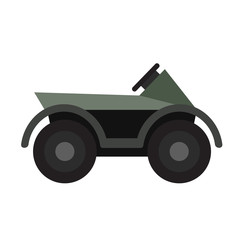 Quad bike flat illustration on white