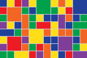 Randomized Square Pattern | Colorful | Abstract Vector Background