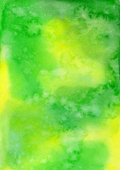 Fototapeta na wymiar abstract background green yellow spring watercolor