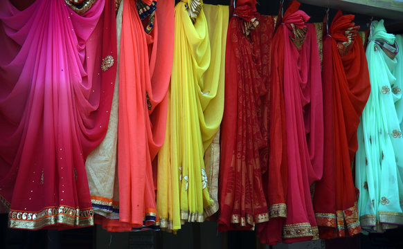 colorful clothes in a shop