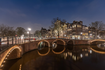  Historic bridge in the canals of Amsterdam