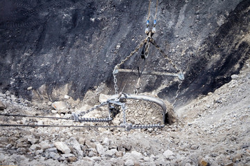 Dragline Bucket at Coal Mine
