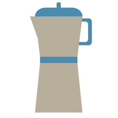 Coffeemaker flat illustration on white