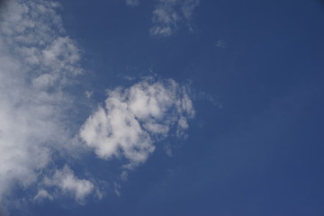 White clouds floating in the sky