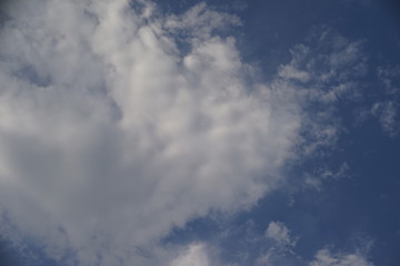 White clouds floating in the sky