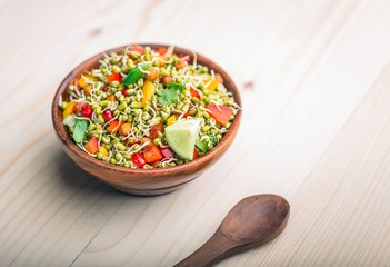sprouted lentil salad