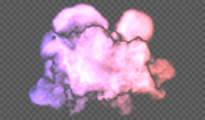 Fototapeta premium Transparent special effect stands out with fog or smoke. White cloud vector, fog or smog