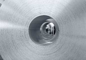 aluminum texture in a coil - obrazy, fototapety, plakaty