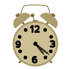 alarm clock flat illustration on white
