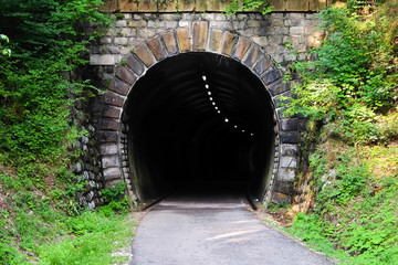 Bicycle road in italian mountains.