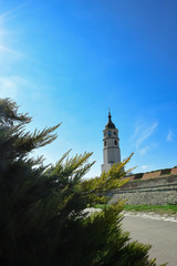 Old clock tower on a fortress