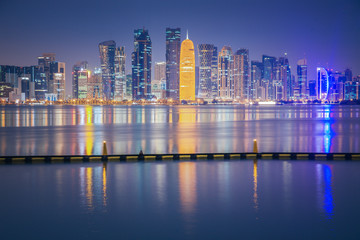 Obraz premium Panorama Doha o świcie