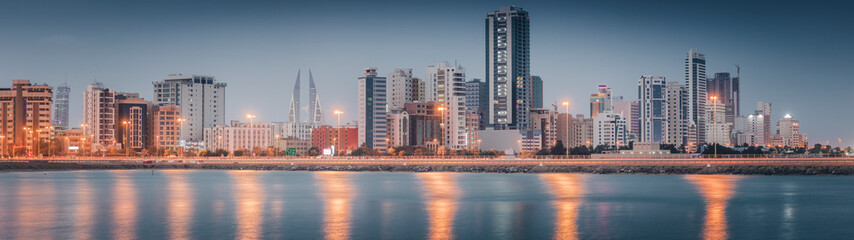 Obraz premium Panoramic view of Juffair and Manama