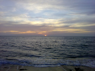 Sunset on the Pacific Ocean.