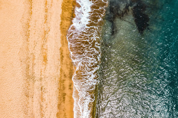 Aerial photo of summer beach and ocean. Gran Canaria island 