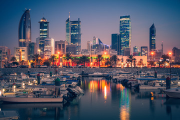 Skyline of Kuwait City at evening - 259921339