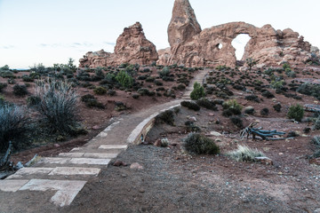 The beauty of Arches National Park, attracting travel and adventure enthusiasts to mid western United States.