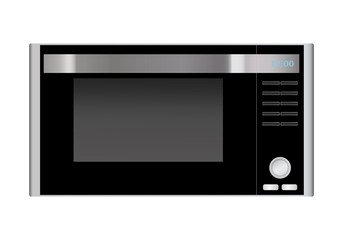 Microwave front view with metal gradient icon vector eps10. Microwave with buttons cooking icon. 