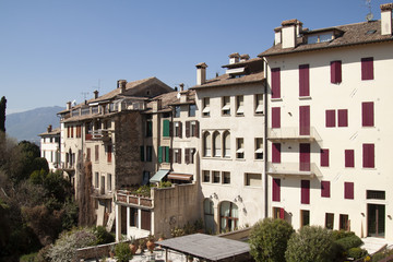 Naklejka na ściany i meble Borgo storico Asolo Treviso Italia