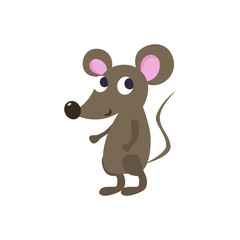 Obraz na płótnie Canvas Cute cartoon mouse vector illustration.
