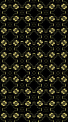 Ornate geometric pattern and abstract multicolored background