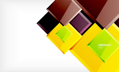 Geometric abstract background, modern square design