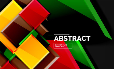 Squares and triangles geometrical background