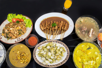 Homemade dishes served on the dining table
