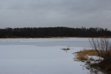 Frozen lake